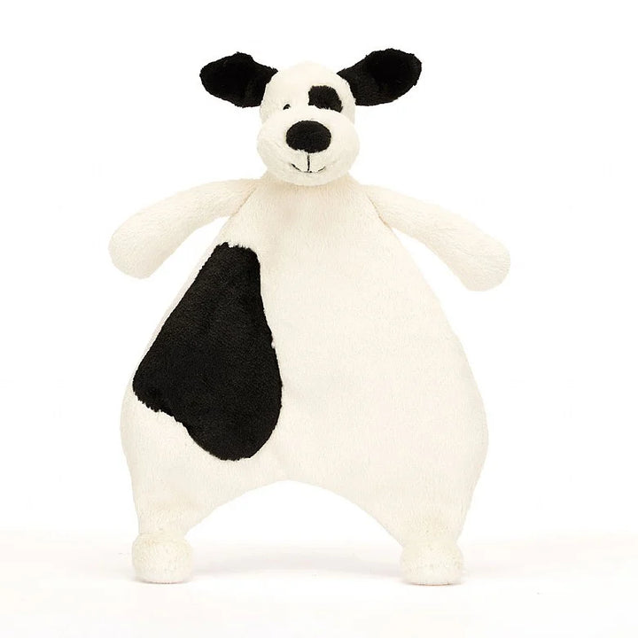 BASHFUL BLACK & CREAM PUPPY COMFORTER