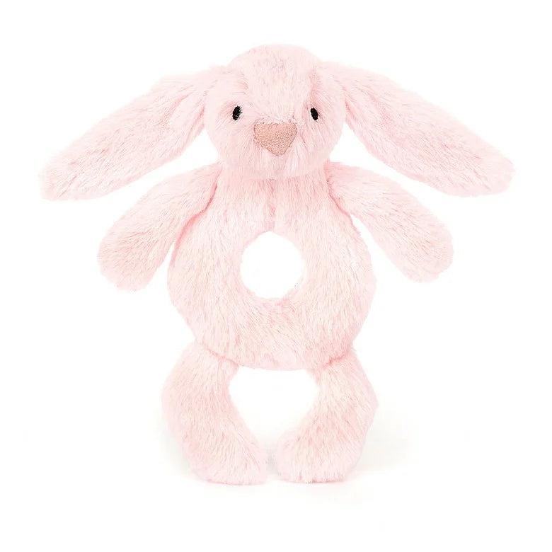 BASHFUL PINK BUNNY RING RATTLE