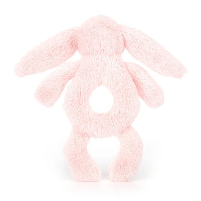 BASHFUL PINK BUNNY RING RATTLE