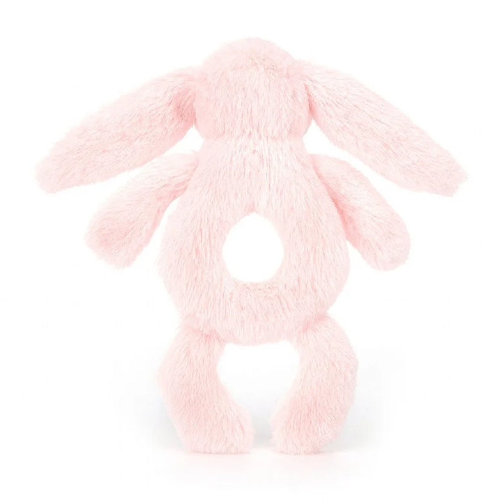 BASHFUL PINK BUNNY RING RATTLE