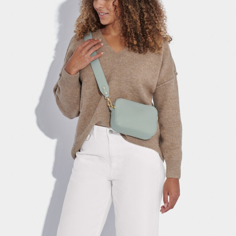 DUCK EGG BLUE MINI CROSSBODY BAG