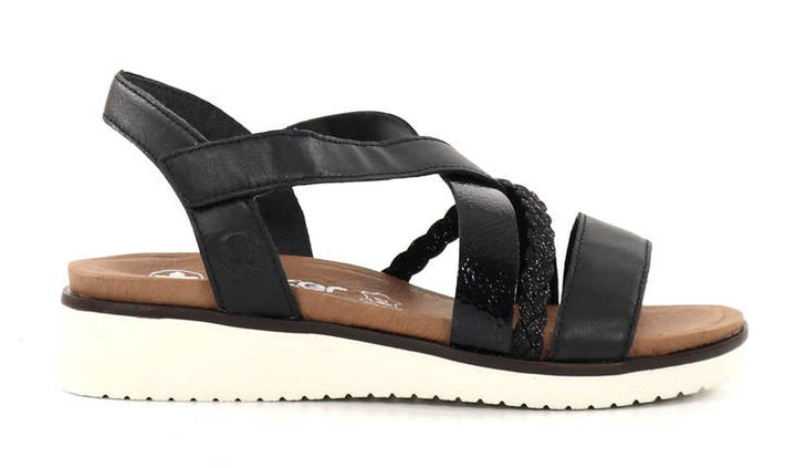 BLACK LEATHER SANDAL