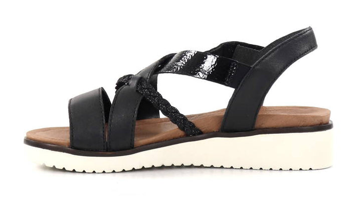 BLACK LEATHER SANDAL