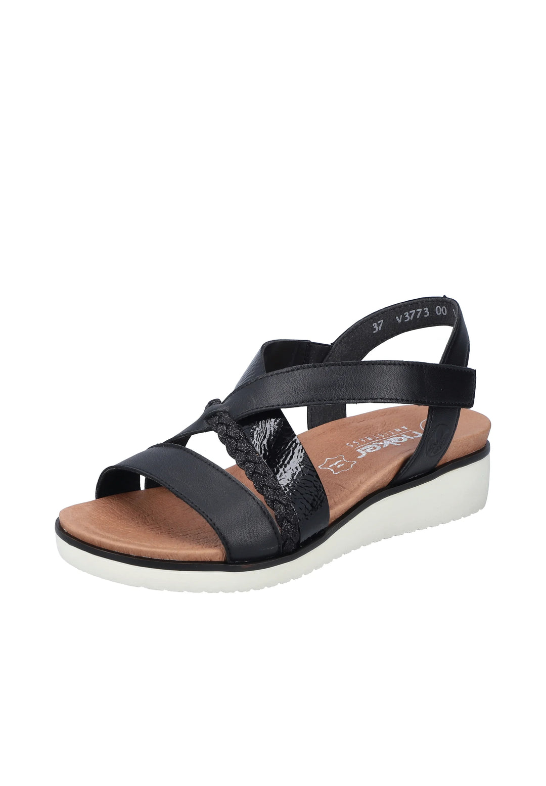 BLACK LEATHER SANDAL