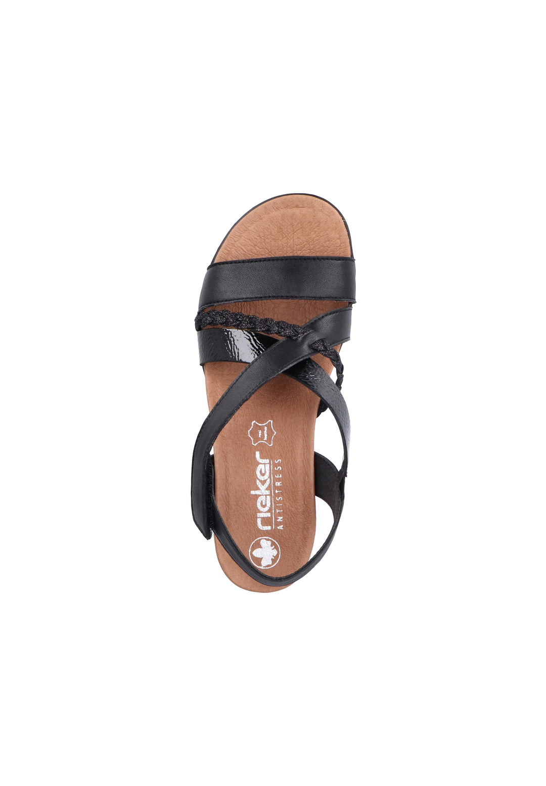 BLACK LEATHER SANDAL