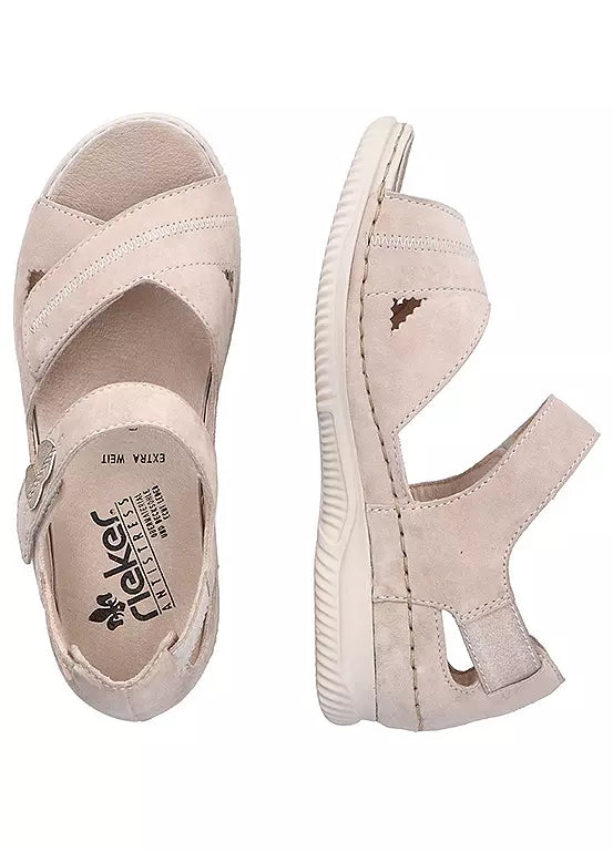 BEIGE VELCRO SANDAL