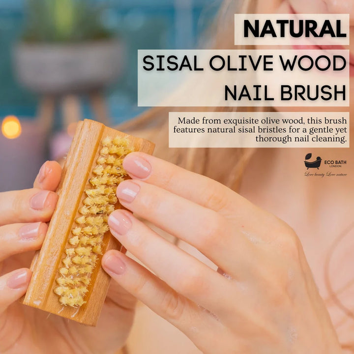 OLIVE WOOD SISAL NAIL BRUSH