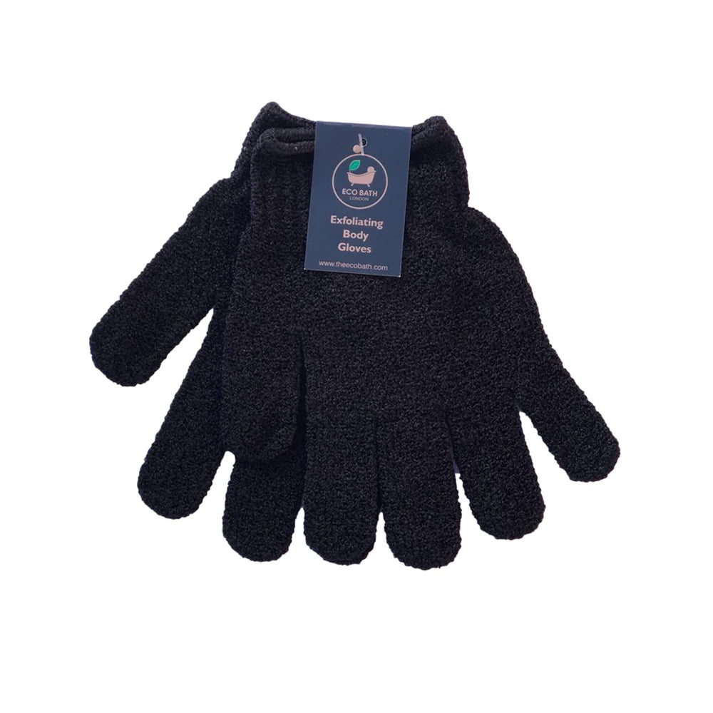 BLACK EXFOLIATING BODY GLOVES