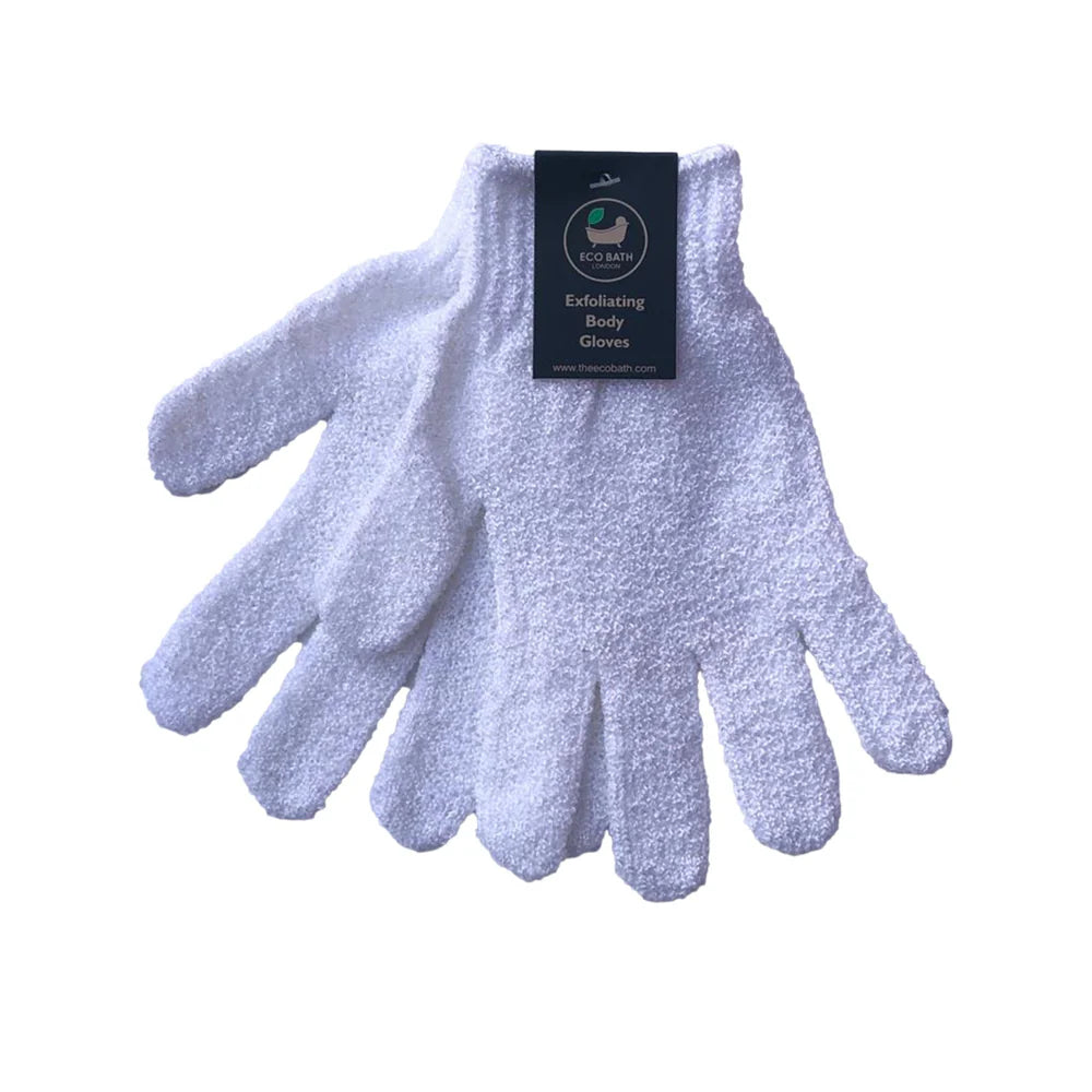 WHITE EXFOLIATING BODY GLOVES