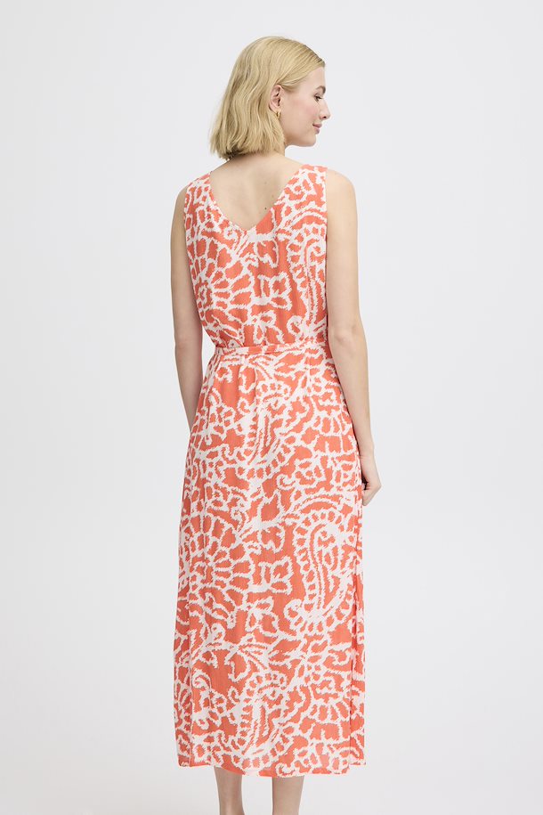 HOT CORAL MIRIA DRESS