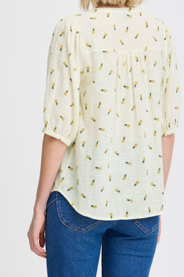 ARCTIC WOLF PINEAPPLE BOBBI BLOUSE