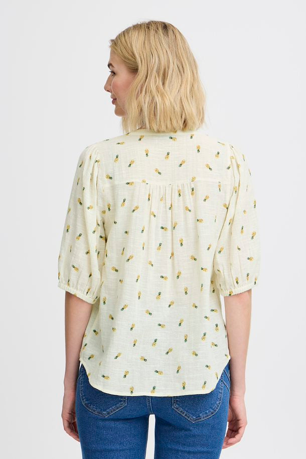 ARCTIC WOLF PINEAPPLE BOBBI BLOUSE