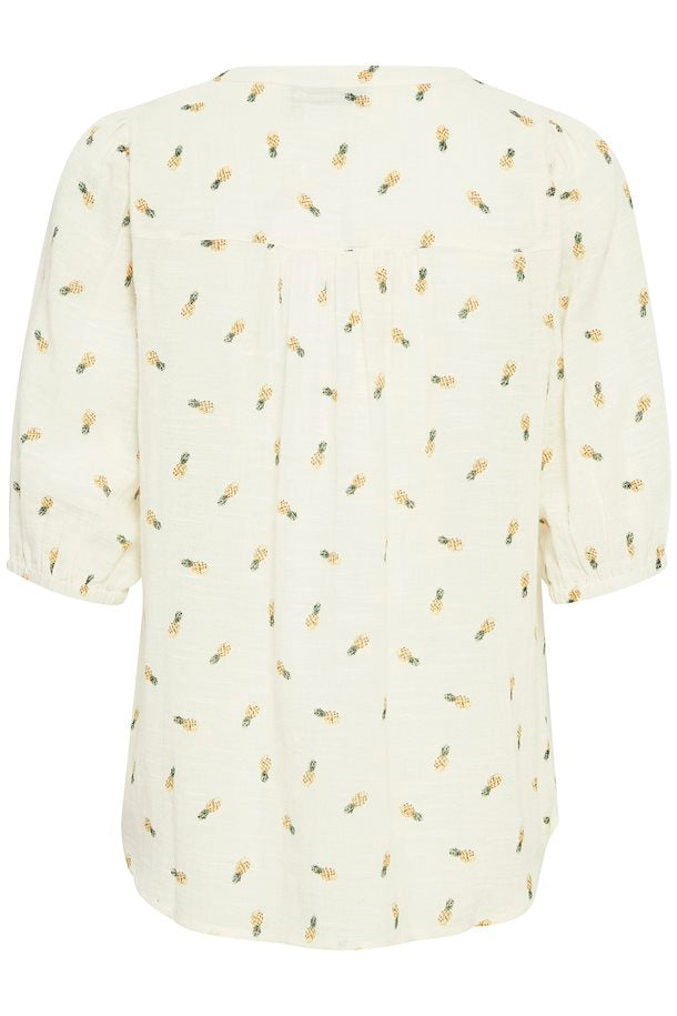 ARCTIC WOLF PINEAPPLE BOBBI BLOUSE