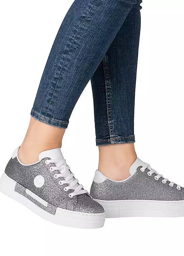 N49W1-91 LADIES SHOES SILVER/PLATINUM SEITL. ANFLECHTER