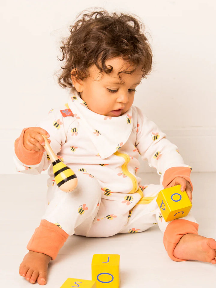 HONEY BEE ZIP UP ROMPER
