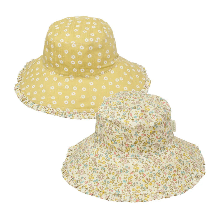 PETAL RUFFLE REVERSIBLE SUN HAT