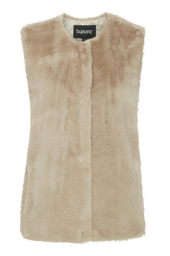 STRING CALINO FAUX FUR WAISTCOAT