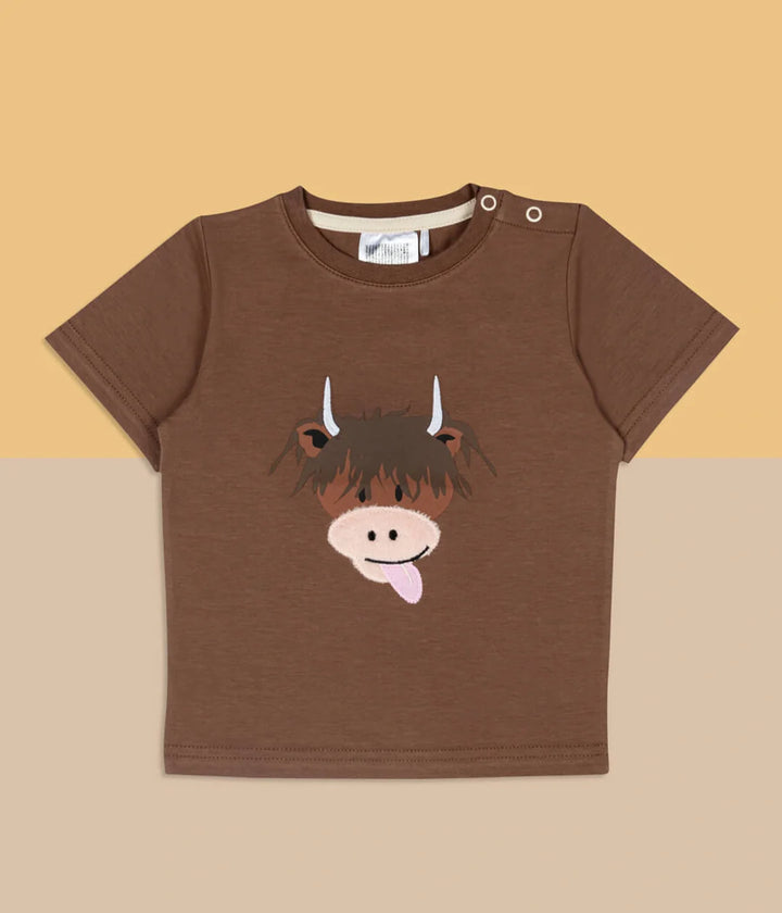 NEUTRAL HAMISH COW TEE