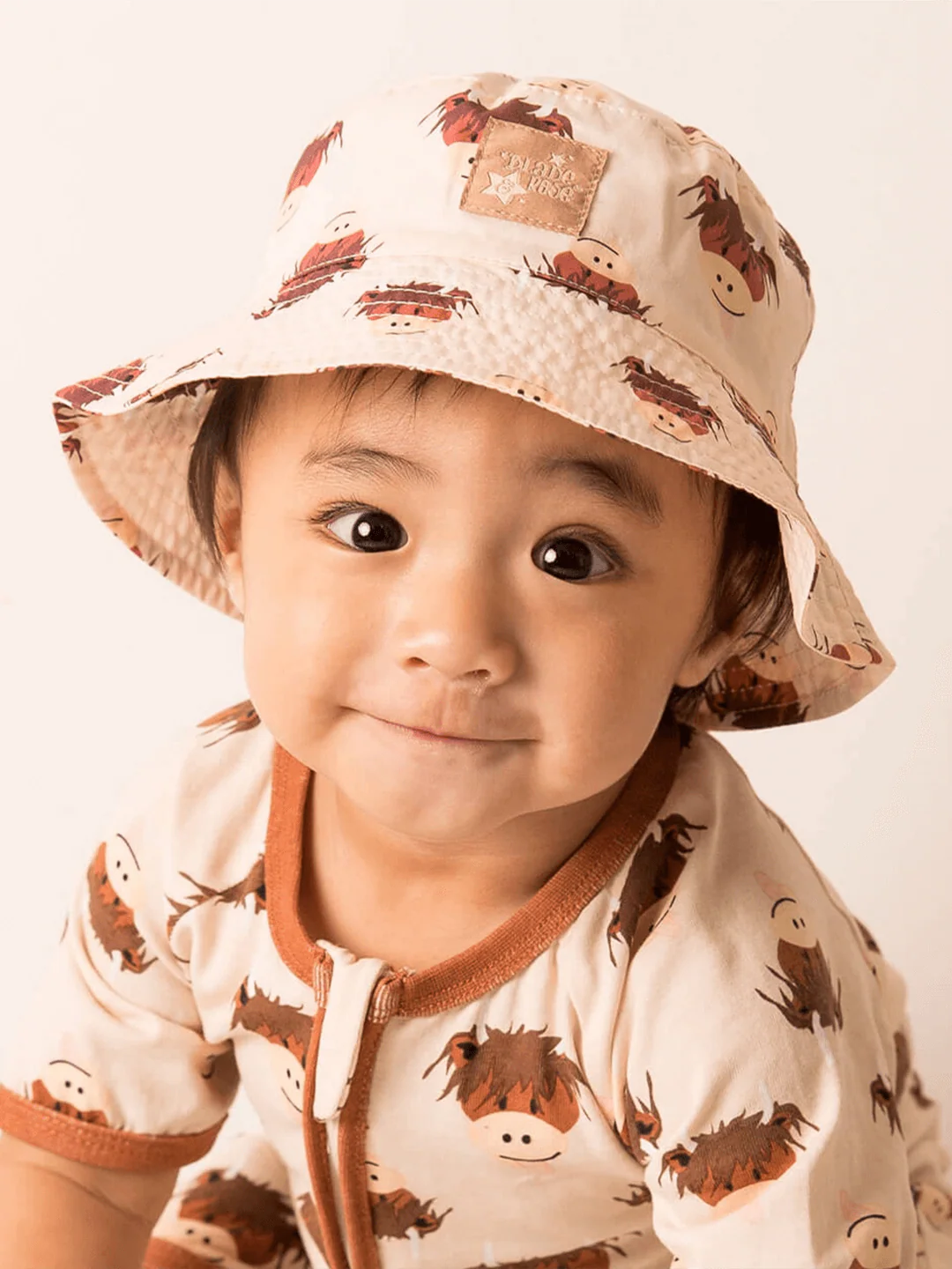 NEUTRAL HAMISH COW SUMMER HAT