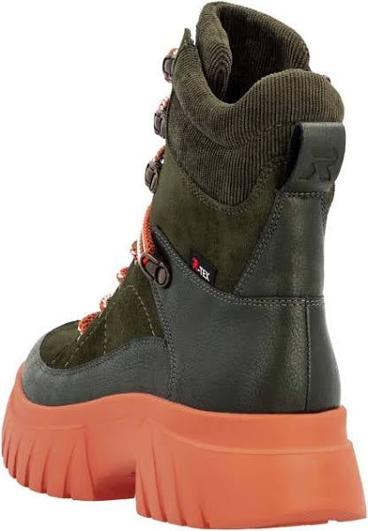 LADIES GREEN MID HEIGHT BOOTS