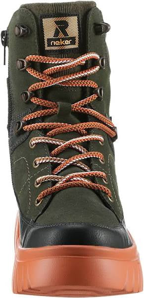 LADIES GREEN MID HEIGHT BOOTS