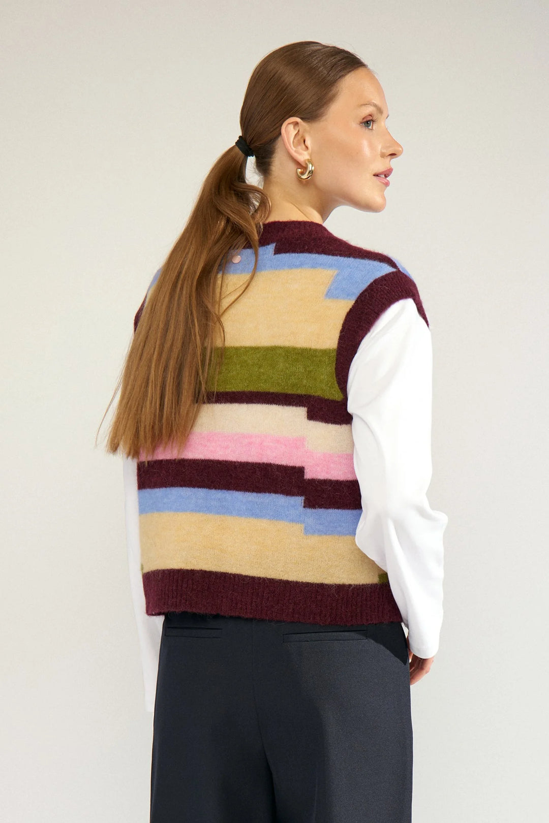 FIG RIETTE PIXEL STRIPE VEST