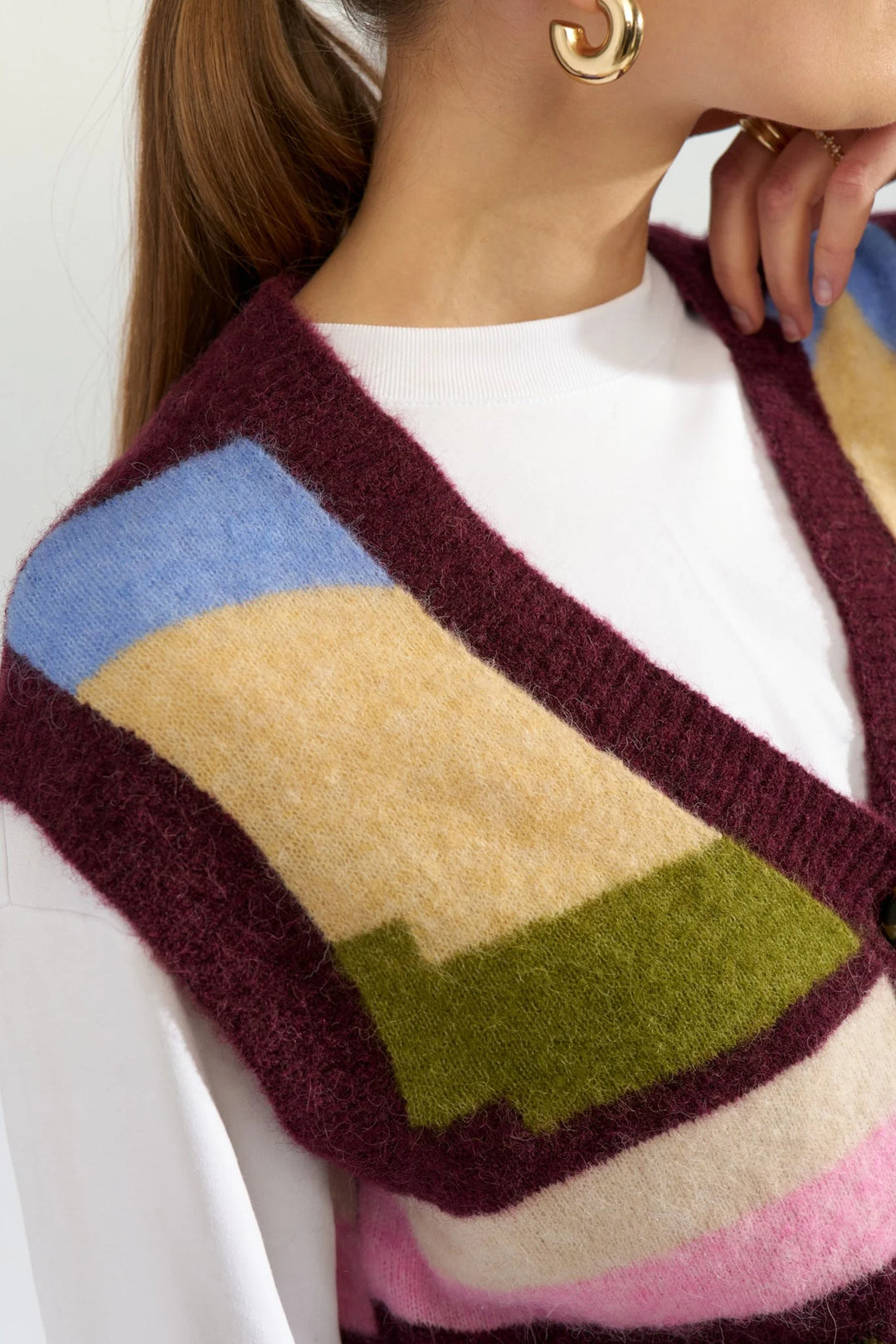 FIG RIETTE PIXEL STRIPE VEST