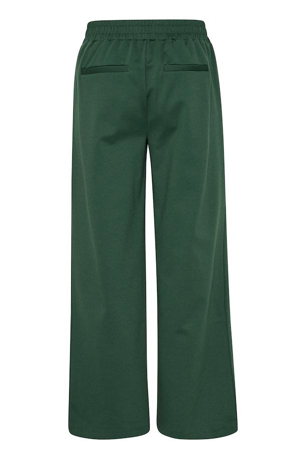 RIZETTA WIDE TROUSER CROPPED  GREEN