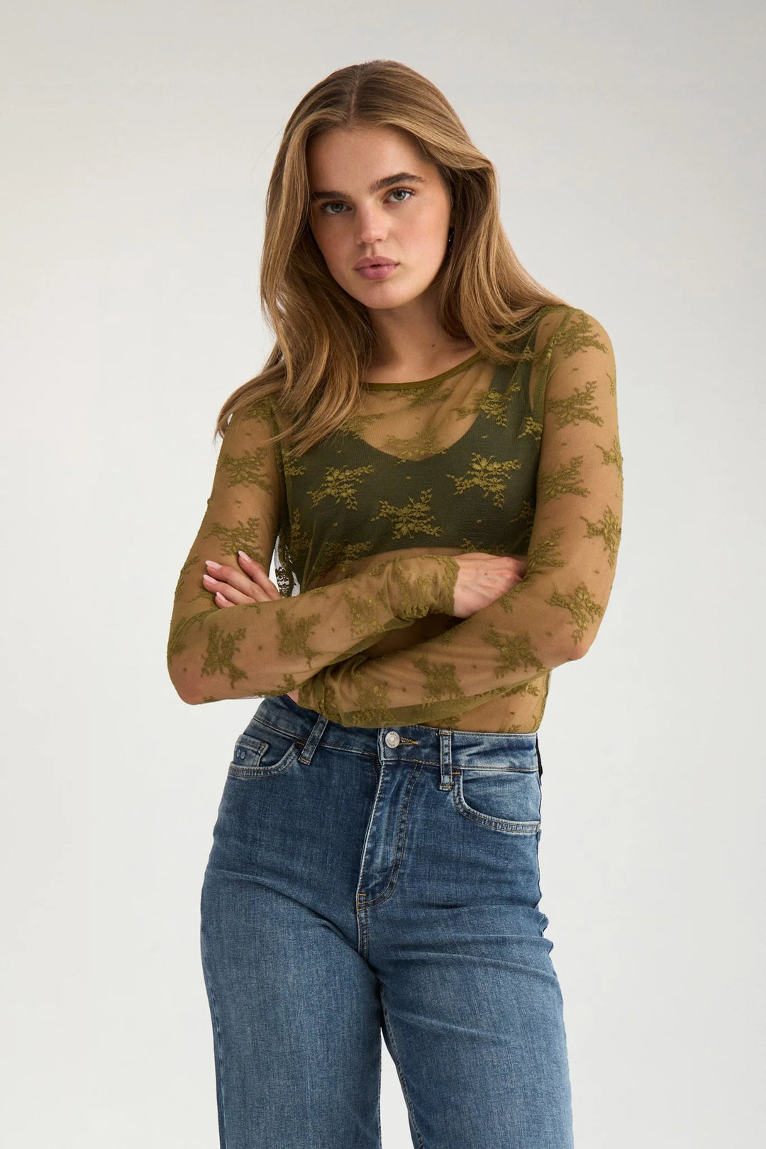 FIR GREEN NATALIA BLOUSE