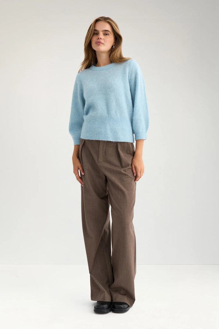 FORGET ME NOT BLUE SURI BRUSHED SHORT SLEEVE PULLOVER