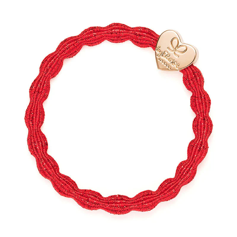 METALLIC GOLD HEART RED