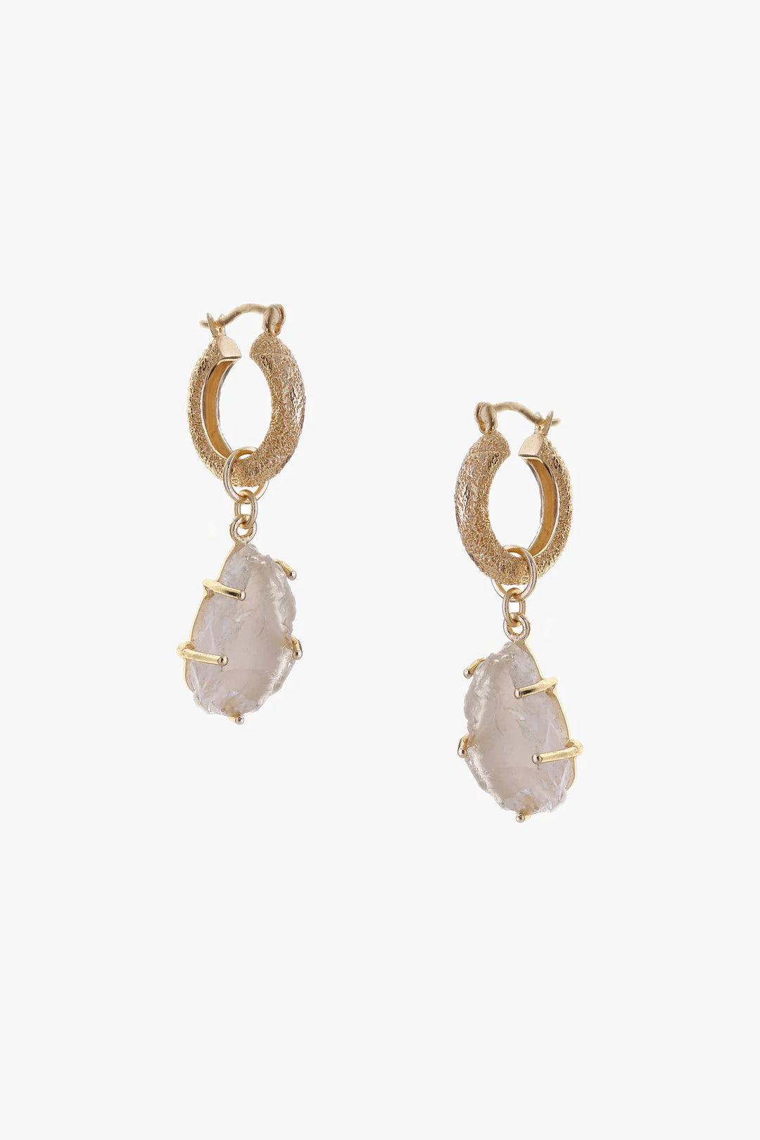 QUARTZ EARRINGS GOLD