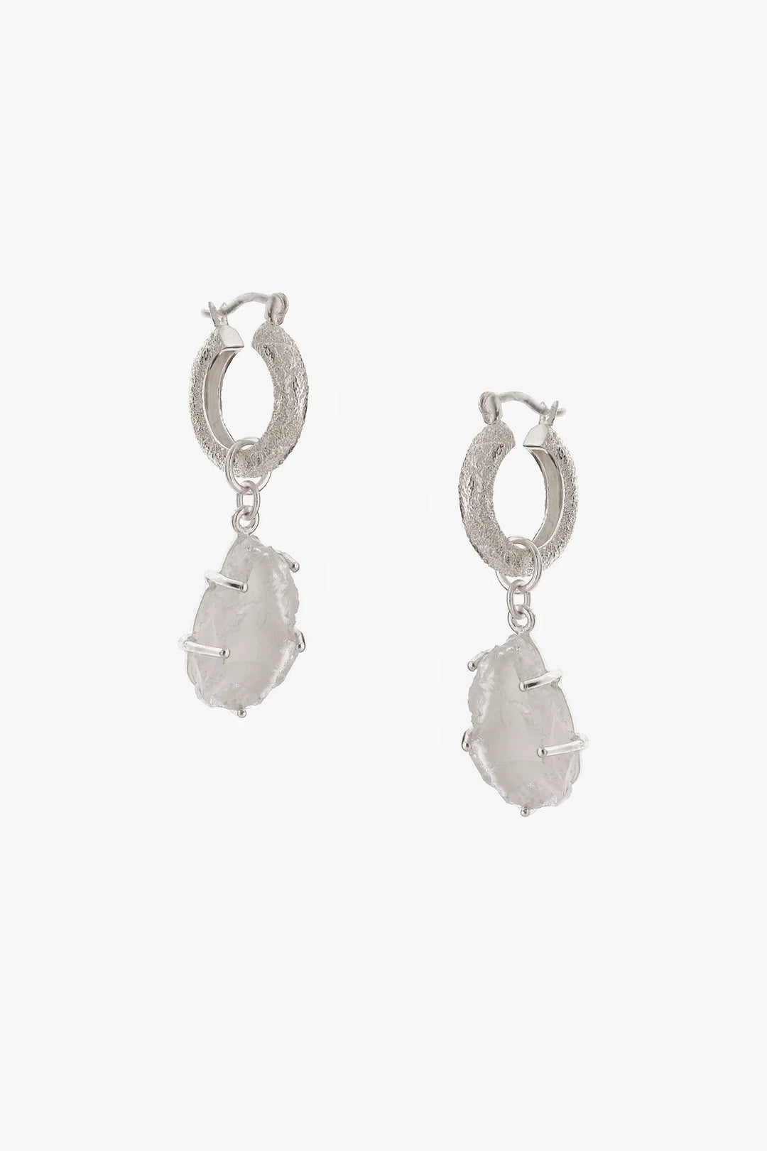 QUARTZ EARRINGS SILVER