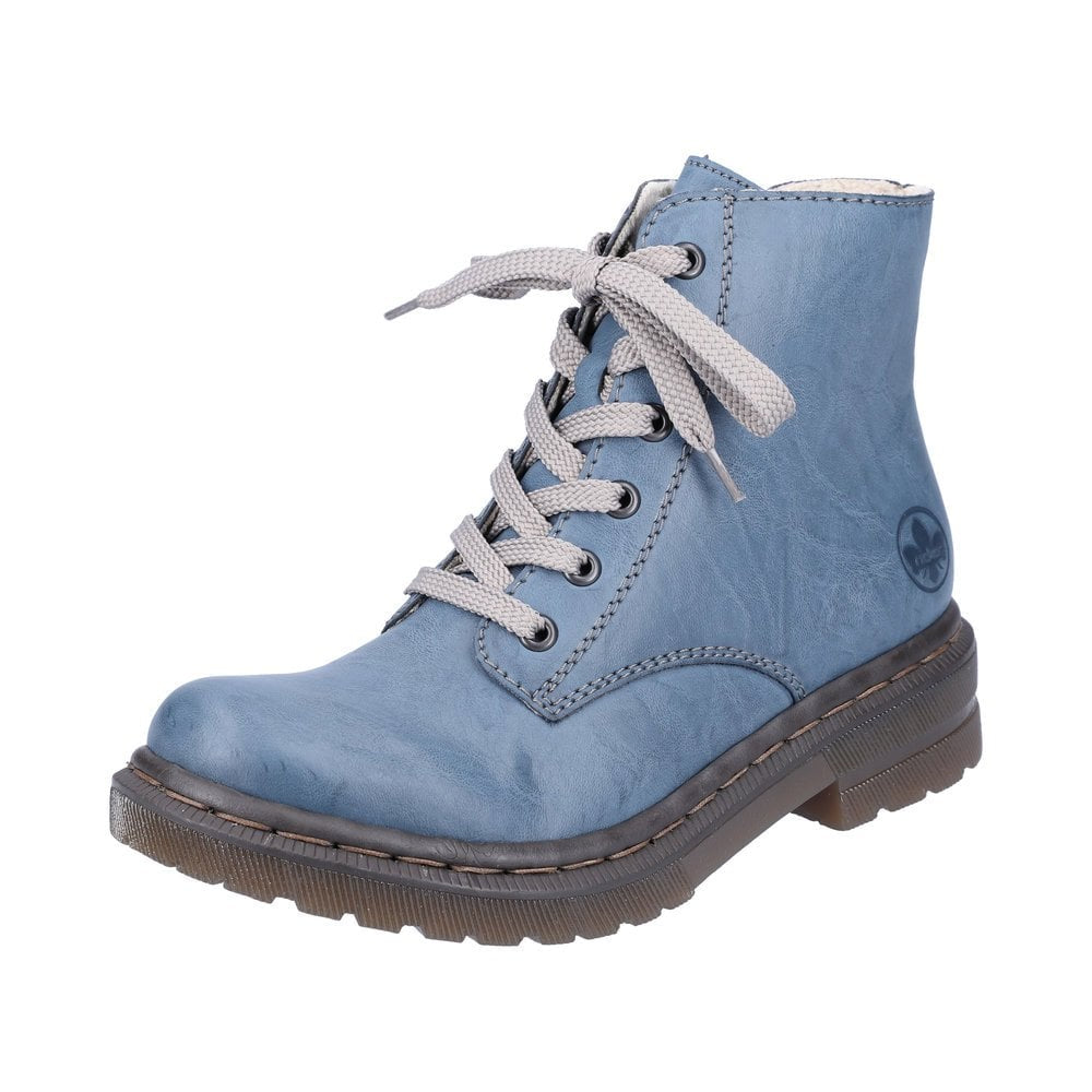 LADIES BLUE MID HEIGHT BOOTS