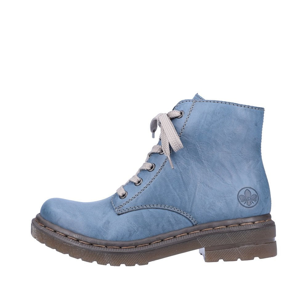 LADIES BLUE MID HEIGHT BOOTS