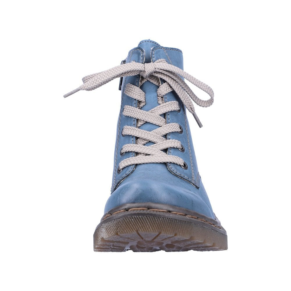 LADIES BLUE MID HEIGHT BOOTS