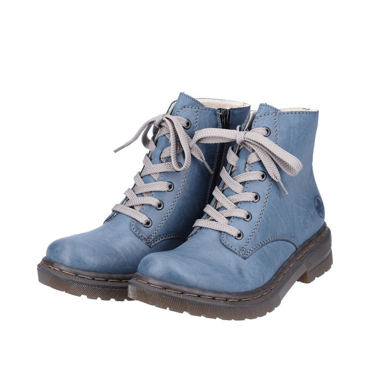 LADIES BLUE MID HEIGHT BOOTS