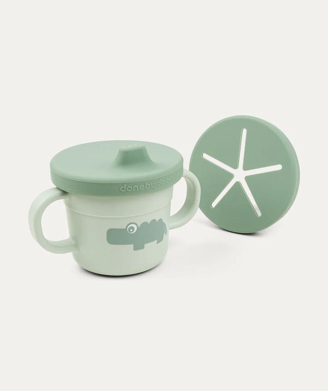 FOODIE CROCO GREEN SPOUT SNACK CUP