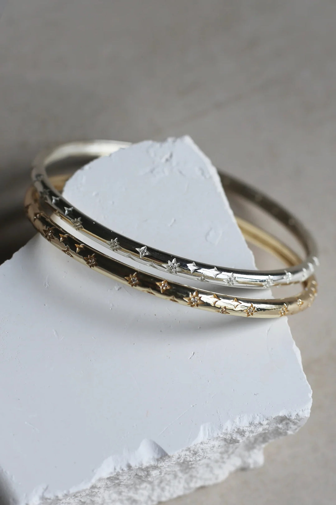 SILVER LUCK BANGLE