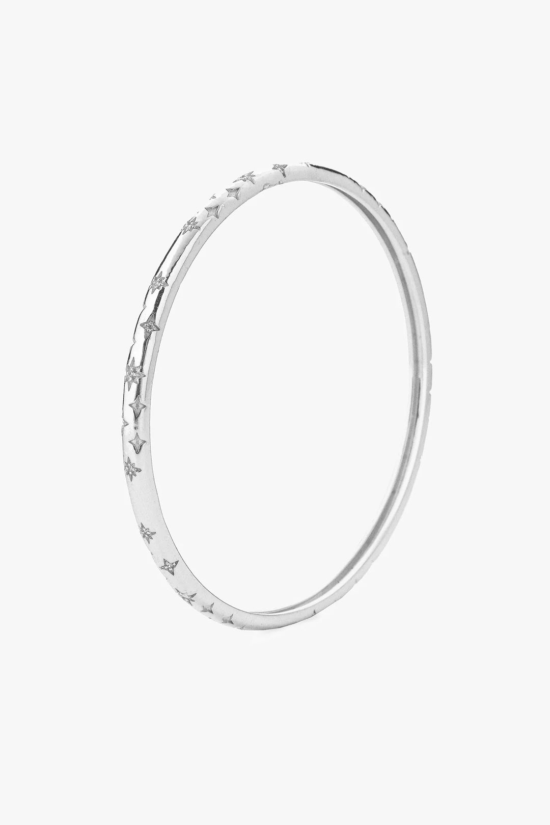 SILVER LUCK BANGLE