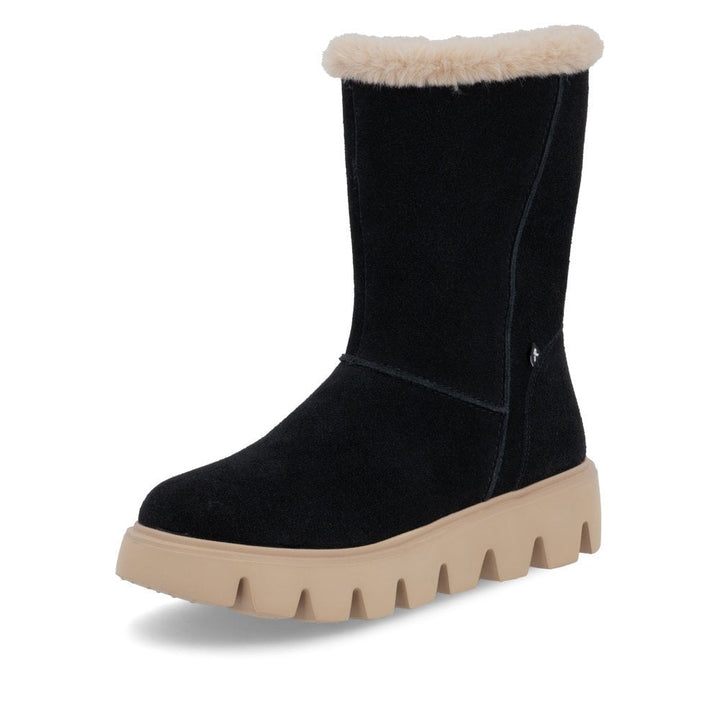 LADIES BLACK MID HEIGHT BOOTS