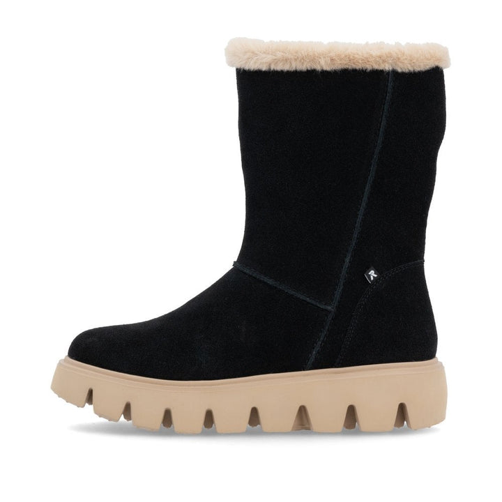 LADIES BLACK MID HEIGHT BOOTS