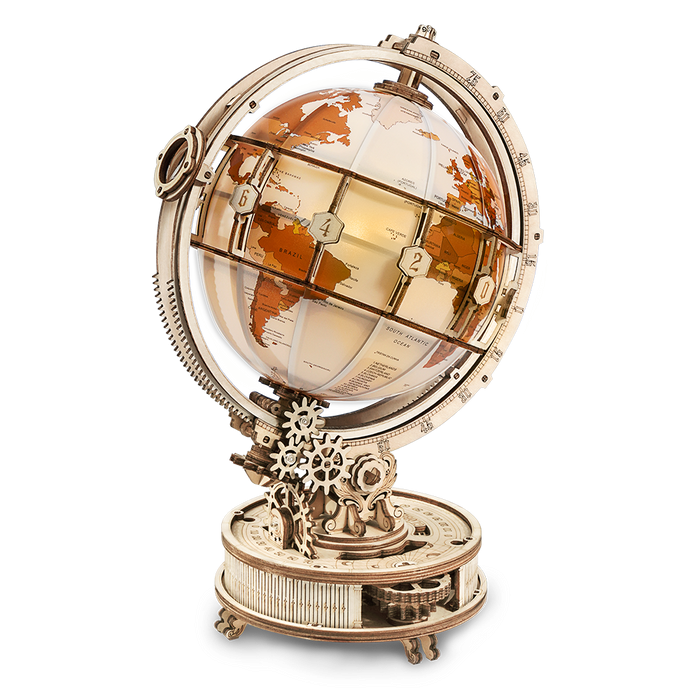 LUMINOUS GLOBE WOODEN PUZZLE