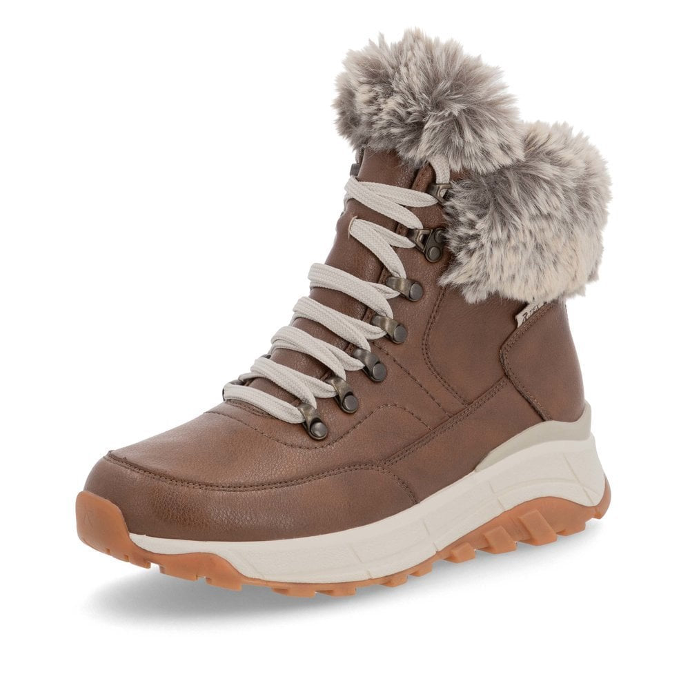 LADIES BROWN MID HEIGHT BOOTS