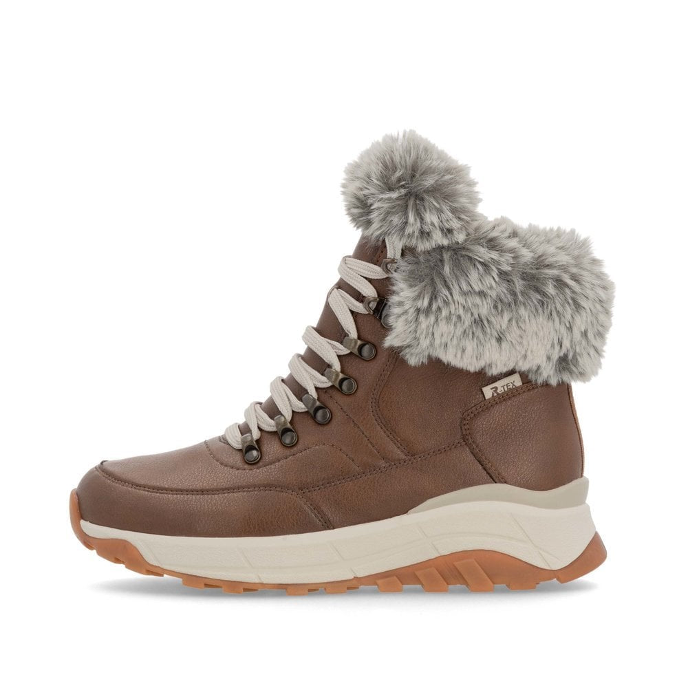 LADIES BROWN MID HEIGHT BOOTS