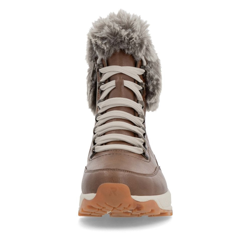 LADIES BROWN MID HEIGHT BOOTS