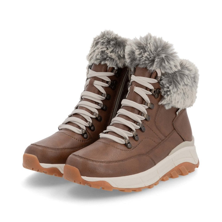 LADIES BROWN MID HEIGHT BOOTS