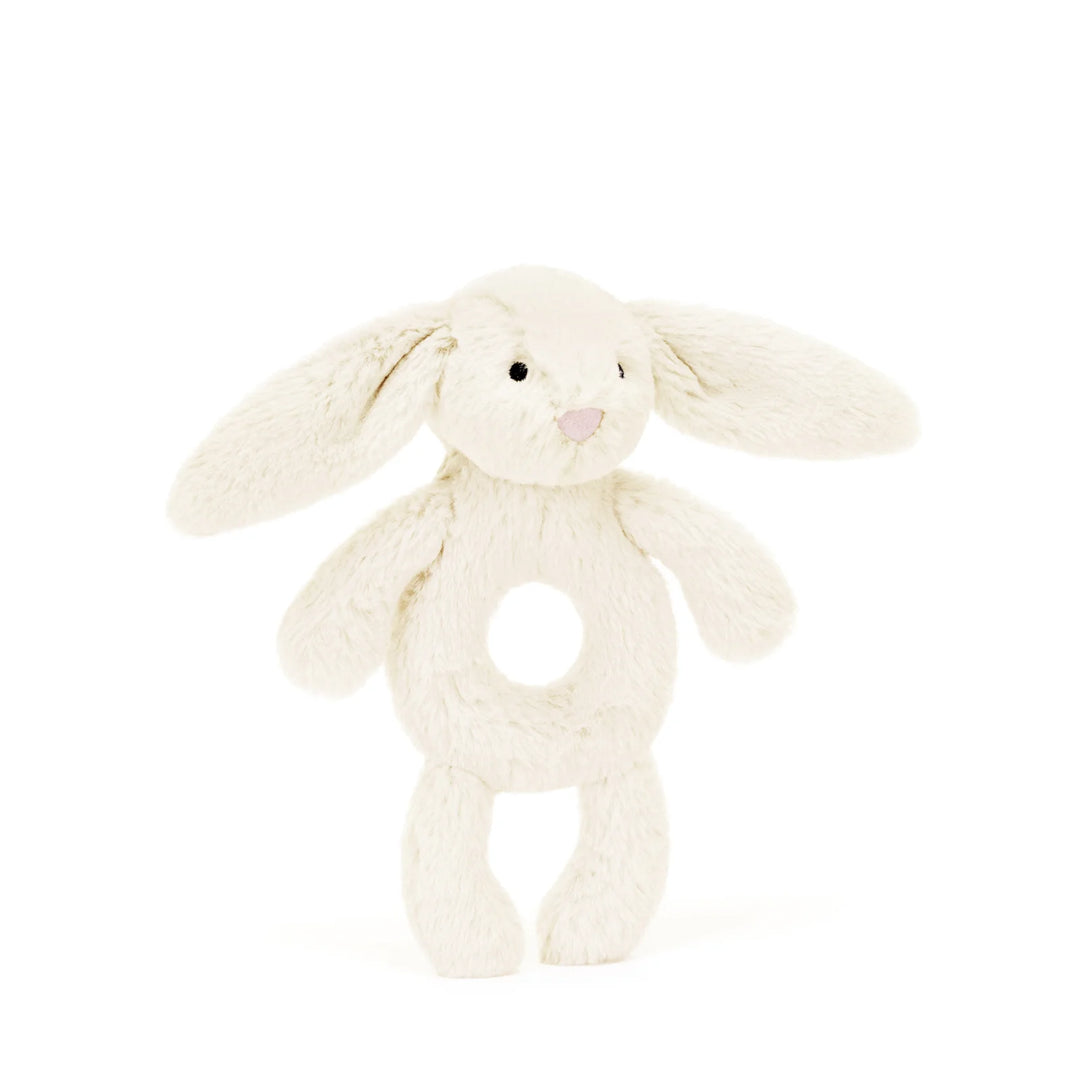 CREAM BUNNY RING RATTLE