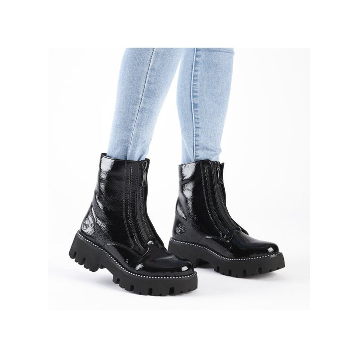 Y3351-00 LADIES BLACK MID HEIGHT BOOTS