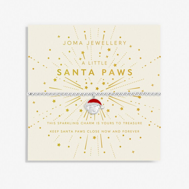 A LITTLE SANTA PAWS GIRLS BRACELET